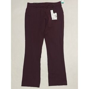 41 HAWTHORN Becca Mid Rise Bootcut Burgundy Pant Women Size 10 NWT Office Casual